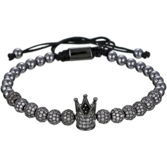 Elegant Adjustable Cuff Bracelet with Copper Beads & Velvety Pouch - Gift Ready - Picture 3 of 6